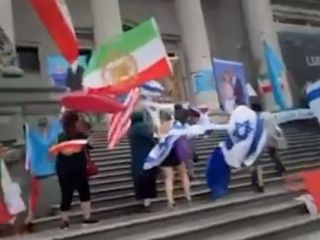 پلیس ونکوور در حال بررسی یک حادثه در تجمع ایرانیان + ویدیو