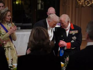 ضیافت پادشاهی بریتانیا: ترامپ شوخی کرد، چارلز هشدار داد