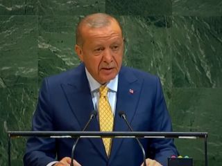 جنجال قطع شدن میکروفن اردوغان هنگام صحبت درباره راه حل دو کشوری فلسطین و اسرائیل در سازمان ملل