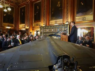 پهپاد ایرانی سرنگون‌شده در اوکراین در پارلمان بریتانیا به نمایش درآمد