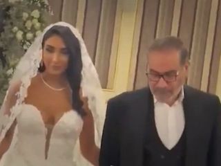 ویدیوی مراسم عروسی دختر علی شمخانی ، صحنه ورود عروس به همراه پدرش به جشن