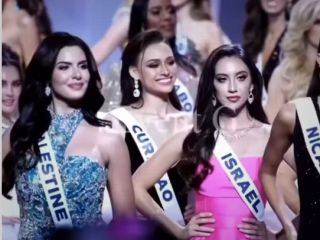 ویدیوی نگاه معنادار «ملانی شیراز»، دختر شایسته ایرانی‌تبار اسرائیل به «نادین ایوب»، دختر شایسته فلسطین