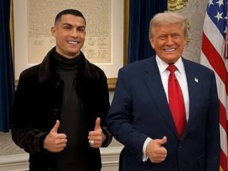 ویدیو و تصاویری از دیدار دونالد ترامپ و کریستیانو رونالدو در کاخ سفید