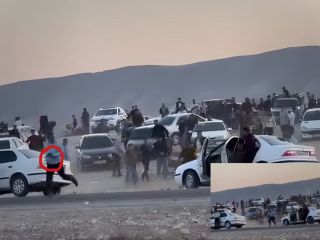 درگیری شدید بین مردم و پلیس در پیست موتورسواری شیراز - ماموران عقب نشستند