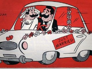 ازدواج دو پسر از فرزندان امرای ارتش به نام سهراب محوی و بیژن صفاری در تهران در سال ۱۳۴۷