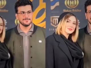 امیرحسین قیاسی در جشن حافظ از همسرش رونمائی کرد + ویدیو