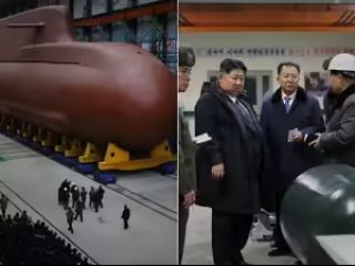 تصاویر: بازدید کیم جونگ‌اون از محل ساخت زیردریایی هسته‌ای
