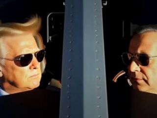 انتشار رسمی ویدیوی ساختگی بی‌-۲ سواری نتانیاهو و ترامپ؛ «دور پیروزی در ۶ ماهگی» جنگ ۱۲ روزه با ایران