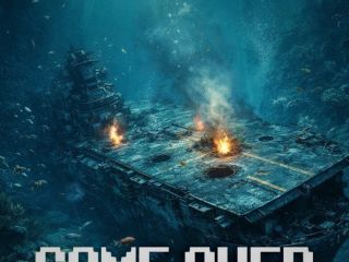 پوستر ناو غرق شده آمریکا که وبسایت خامنه‌ای و سپاه پاسداران منتشر کرده