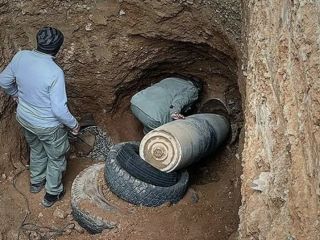 نخستین تصاویر از یک بمب عمل‌نکرده در قلب تهران